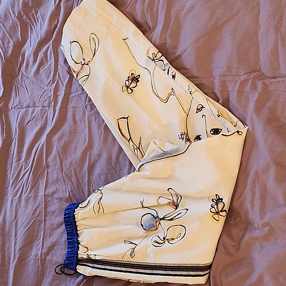 Forte_Forte designer pants, woman's face, flowers, 100% Cotton, Italian Sm/Md - Picture 9 of 13